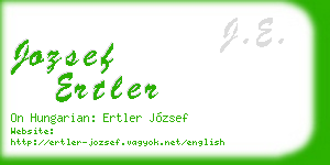 jozsef ertler business card